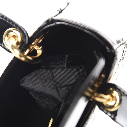 Christian Dior Patent Cannage Mini Lady Dior Black 7 of 11