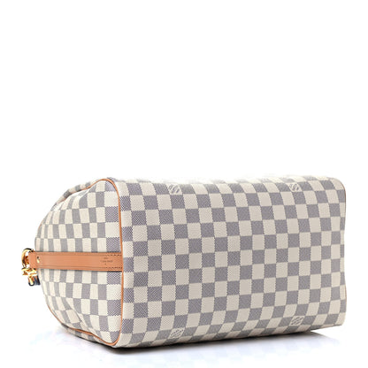 Louis Vuitton Damier Azur Braided Speedy Bandouliere 30 Blue 3 of 4