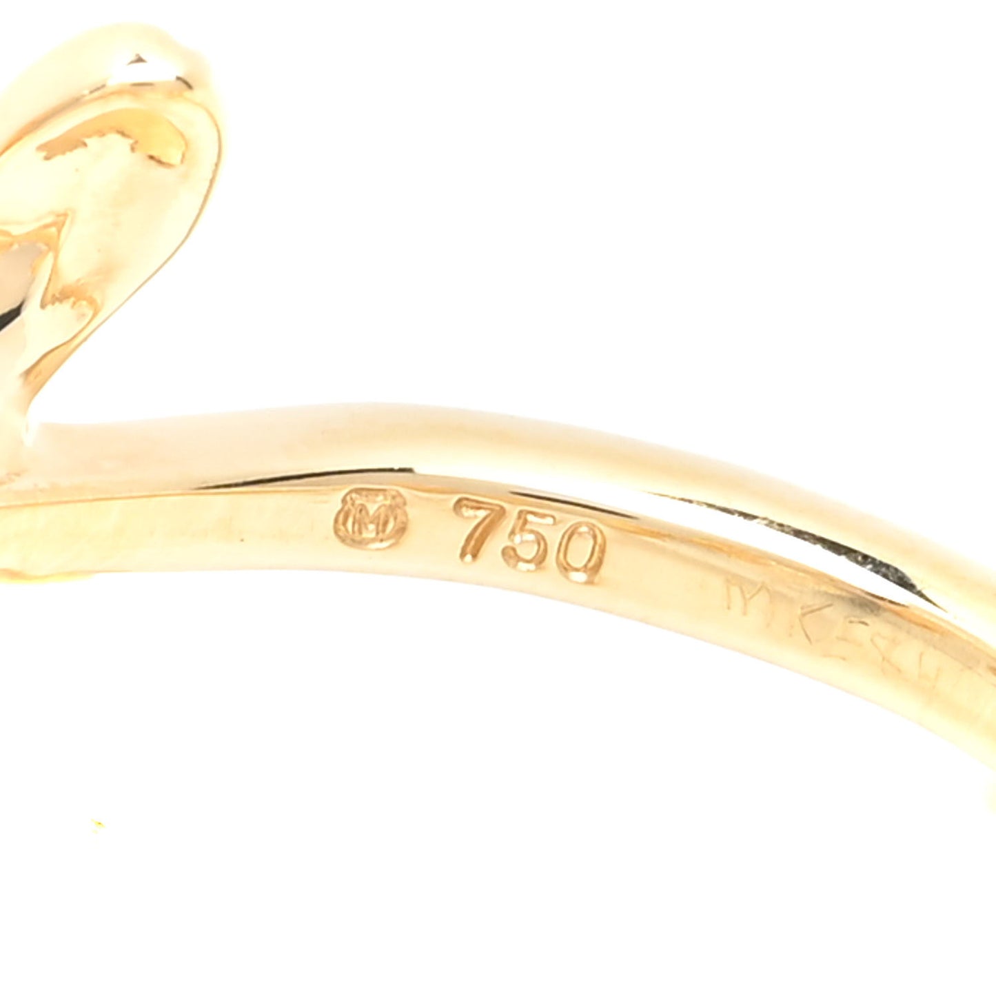 18K Yellow Gold Akoya Pearl Olive Branch Ring 51 5.75