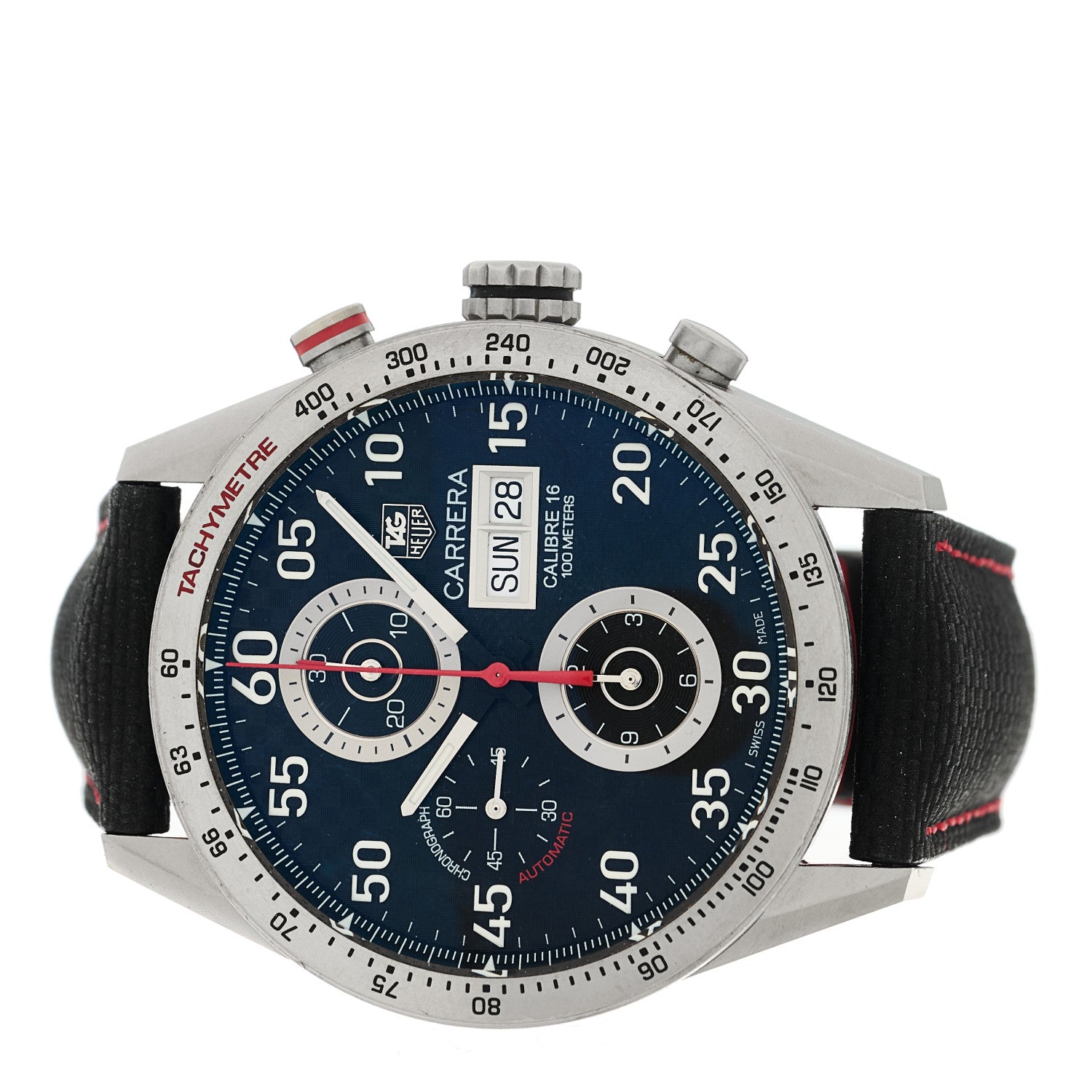 Tag Heuer Titanium Carbon Fiber 43mm Carrera Calibre 16 Chronograph Automatic Watch Black CV2A80 2 of 4