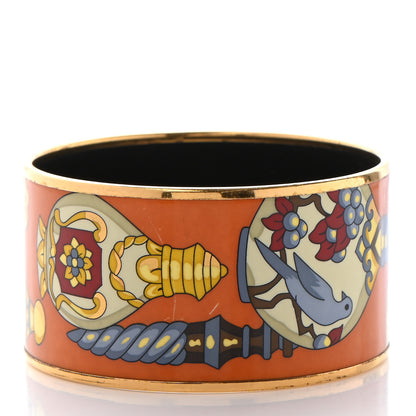 Hermes Enamel Printed Extra Wide Flacons Bracelet 65 3 of 5