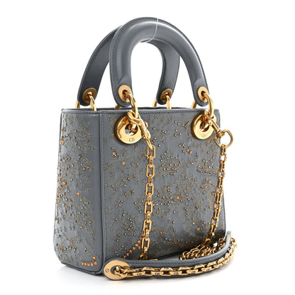 Christian Dior Lambskin Beaded Embroidered Mini Astrology Lady Dior Blue Multicolor 3 of 11