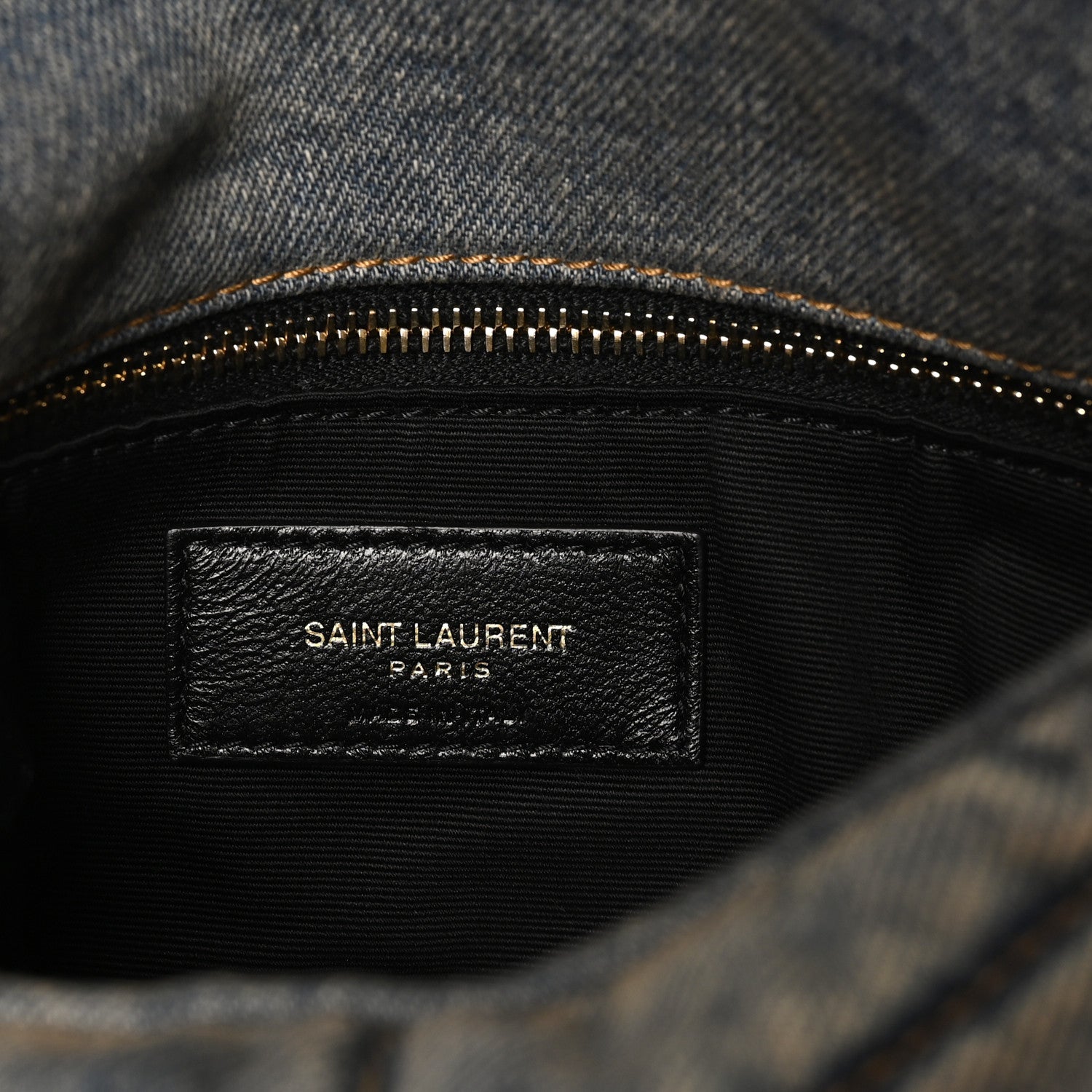 Saint Laurent Denim Quilted Toy Loulou Puffer Monogram Chain Satchel Blue Cinnamon 6 of 10