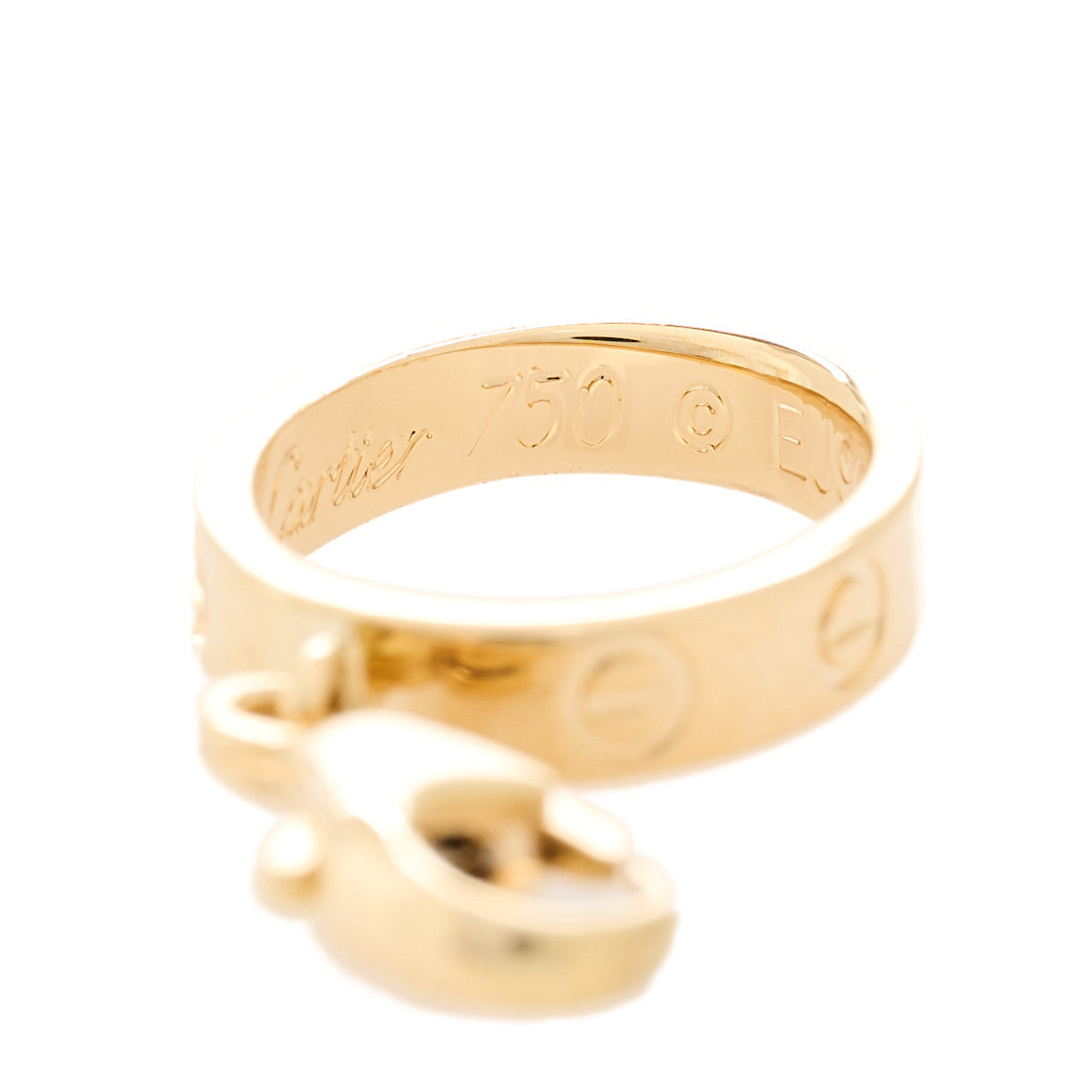 18K Yellow Gold LOVE Ring Charm