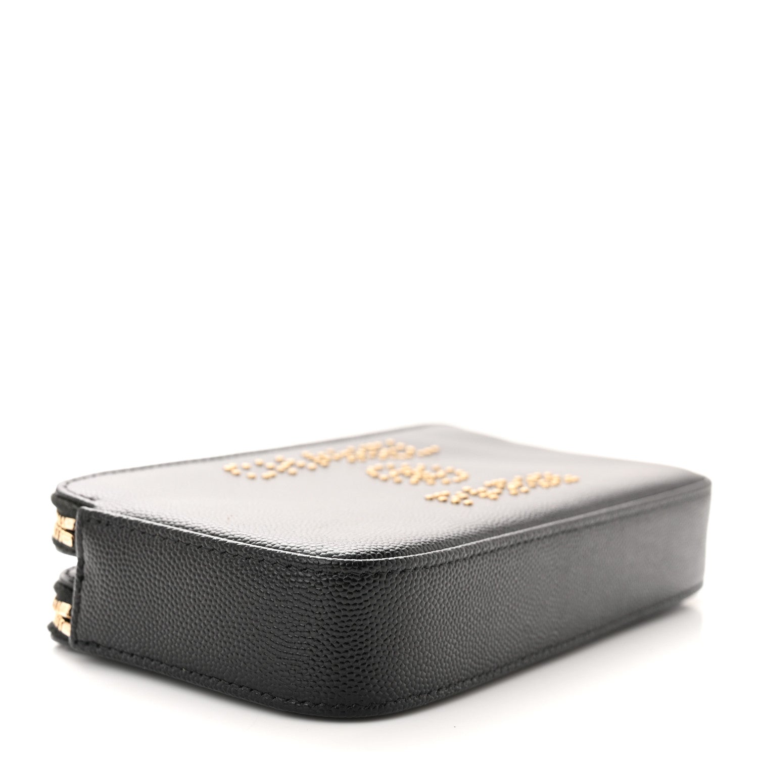 Chanel Caviar Studded Small Deauville Clutch With Chain Black 4 of 12