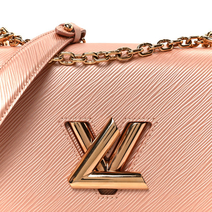 Louis Vuitton Metallic Epi Twist Shoulder Bag MM Rose Blossom Pink 9 of 11
