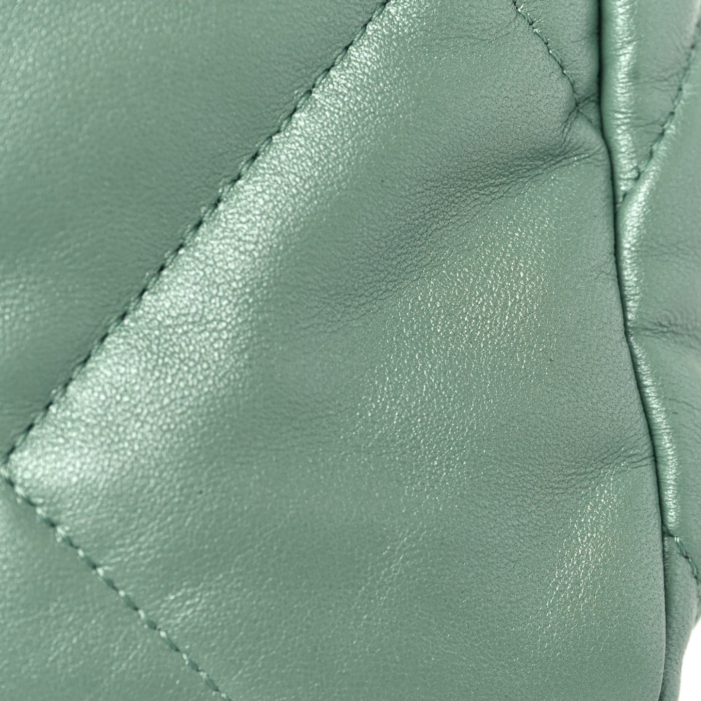 Shiny Lambskin Quilted Medium Chanel 19 Flap Light Green