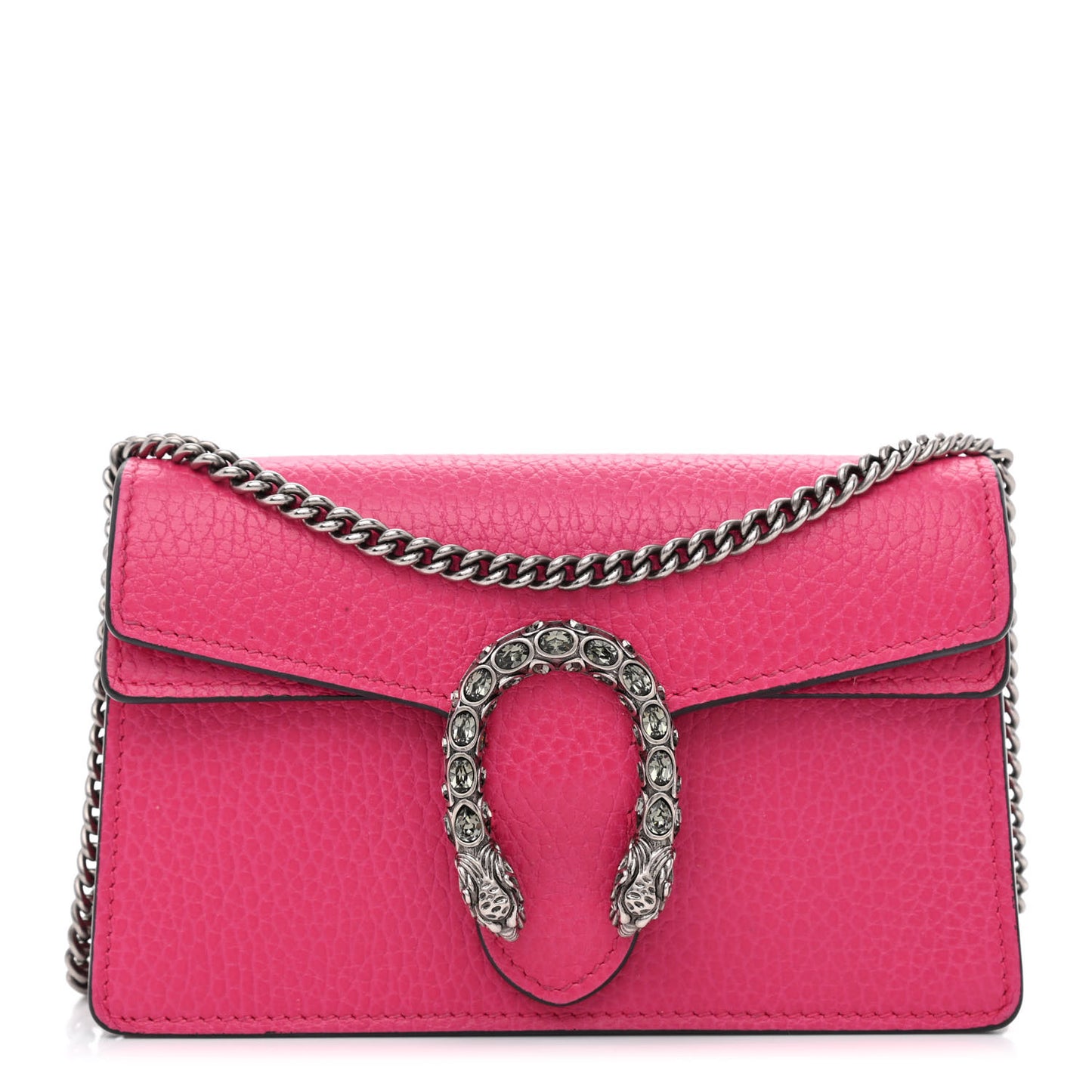 Dollar Calfskin Crystal Super Mini Dionysus Shoulder Bag Box Pink Black Diamond