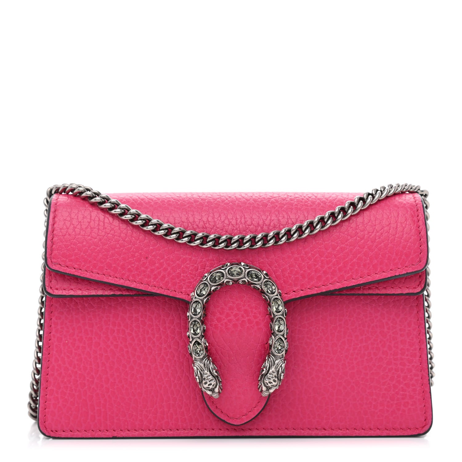 Gucci Dollar Calfskin Crystal Super Mini Dionysus Shoulder Bag Box Pink Black Diamond 1 of 10
