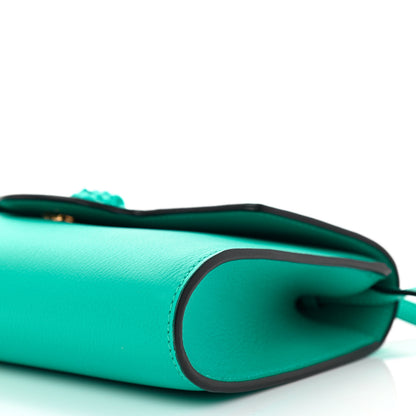 Versace Grained Calfskin La Medusa Crossbody Bag Turquoise 7 of 9