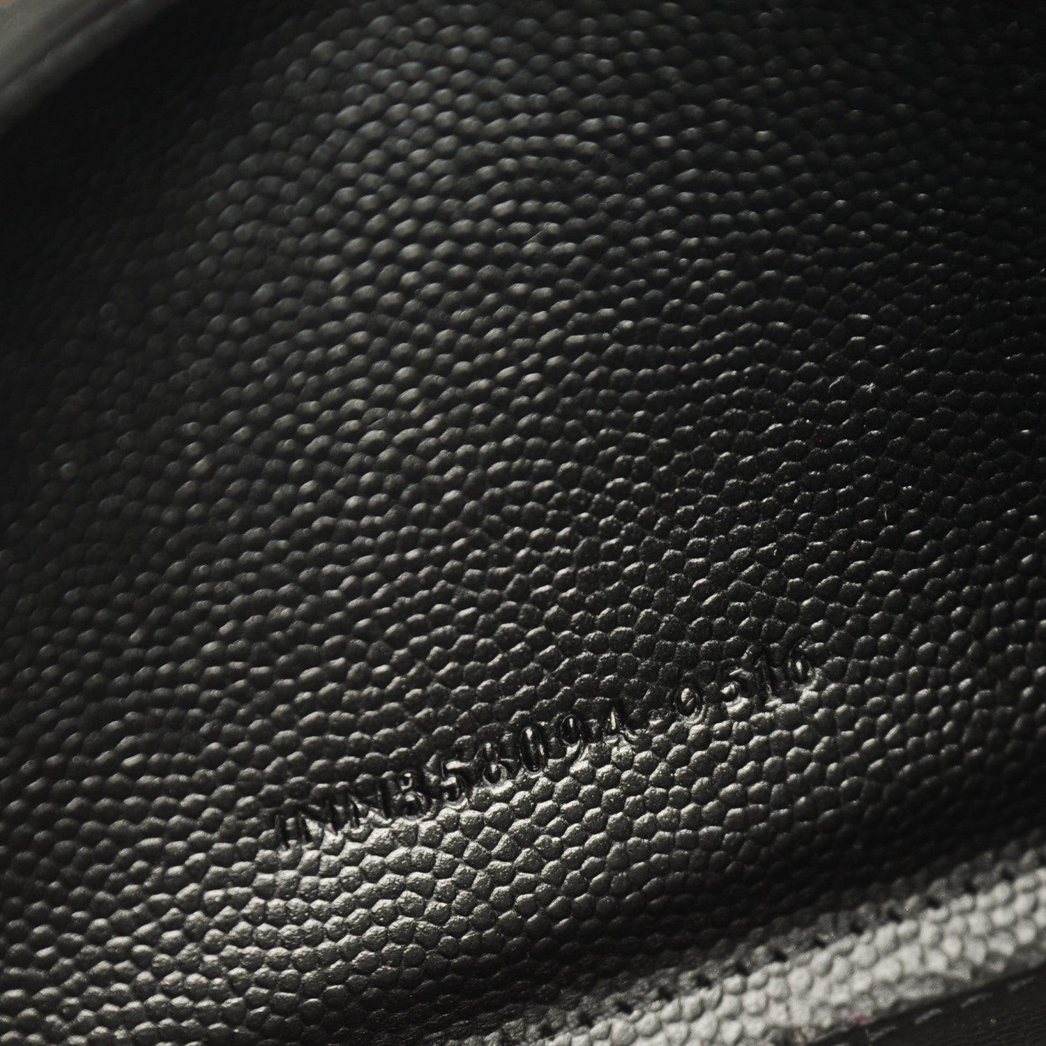 Saint Laurent Grain De Poudre Matelasse Chevron Monogram Zip Around Wallet Black 7 of 7