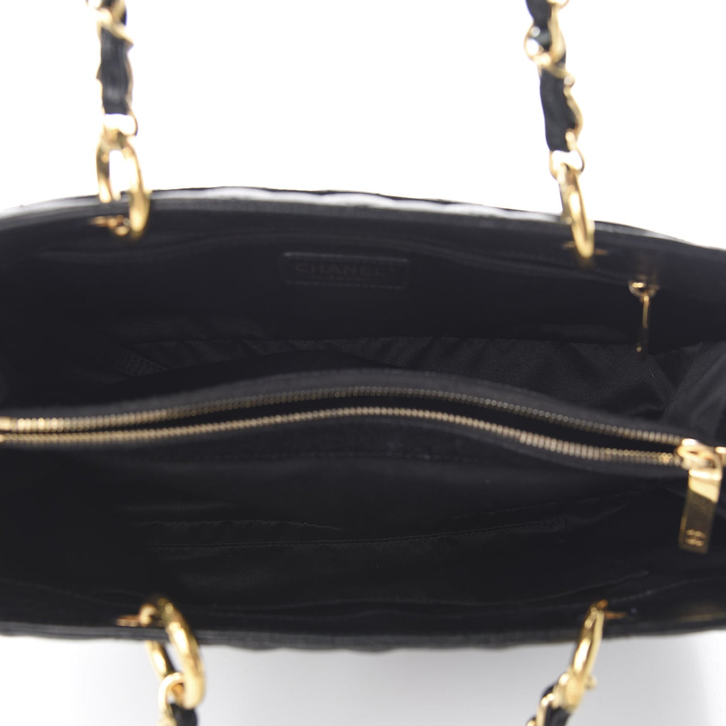 Caviar Quilted Grand Shopping Tote GST Black
