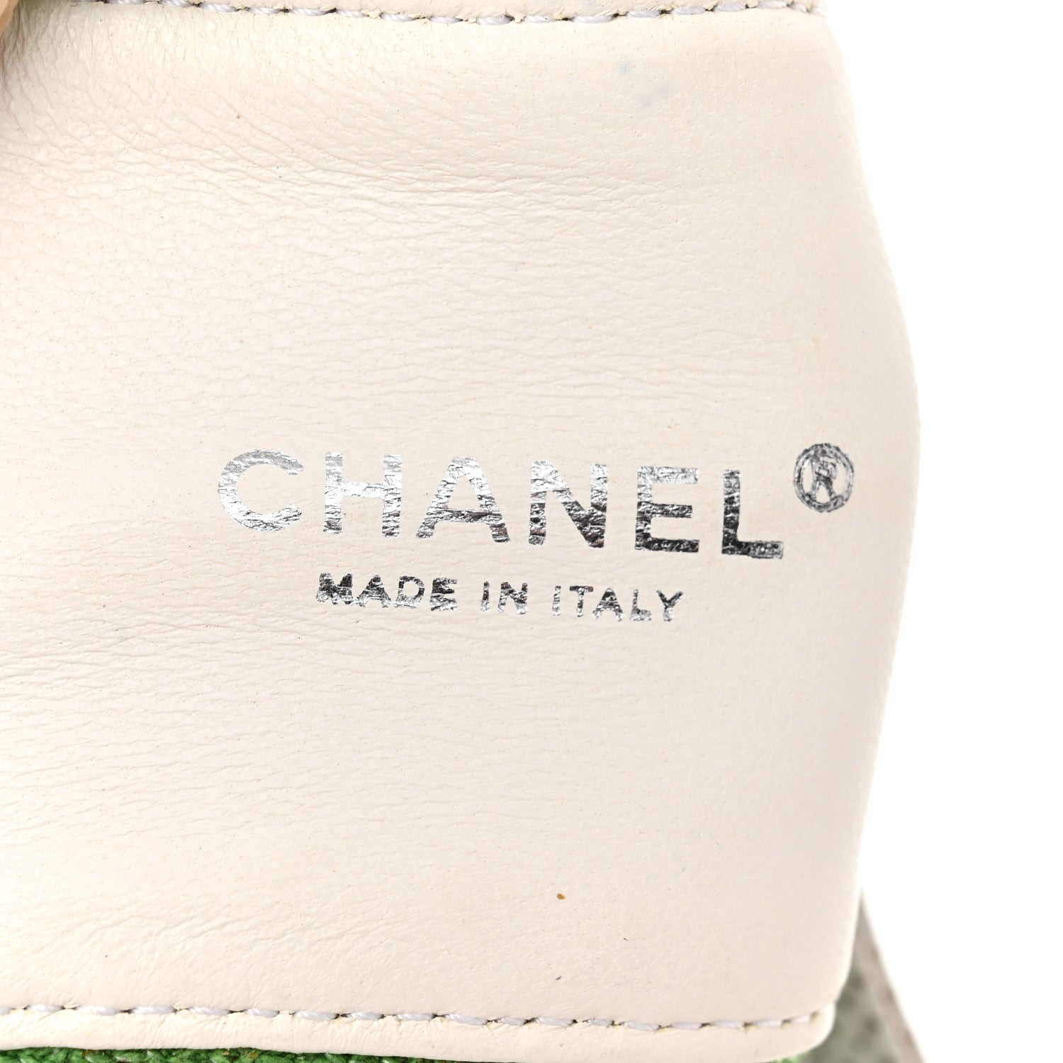 Chanel Perforated Calfskin Suede Mesh Fabric Tennis Ball Shoulder Bag Green 6 of 13