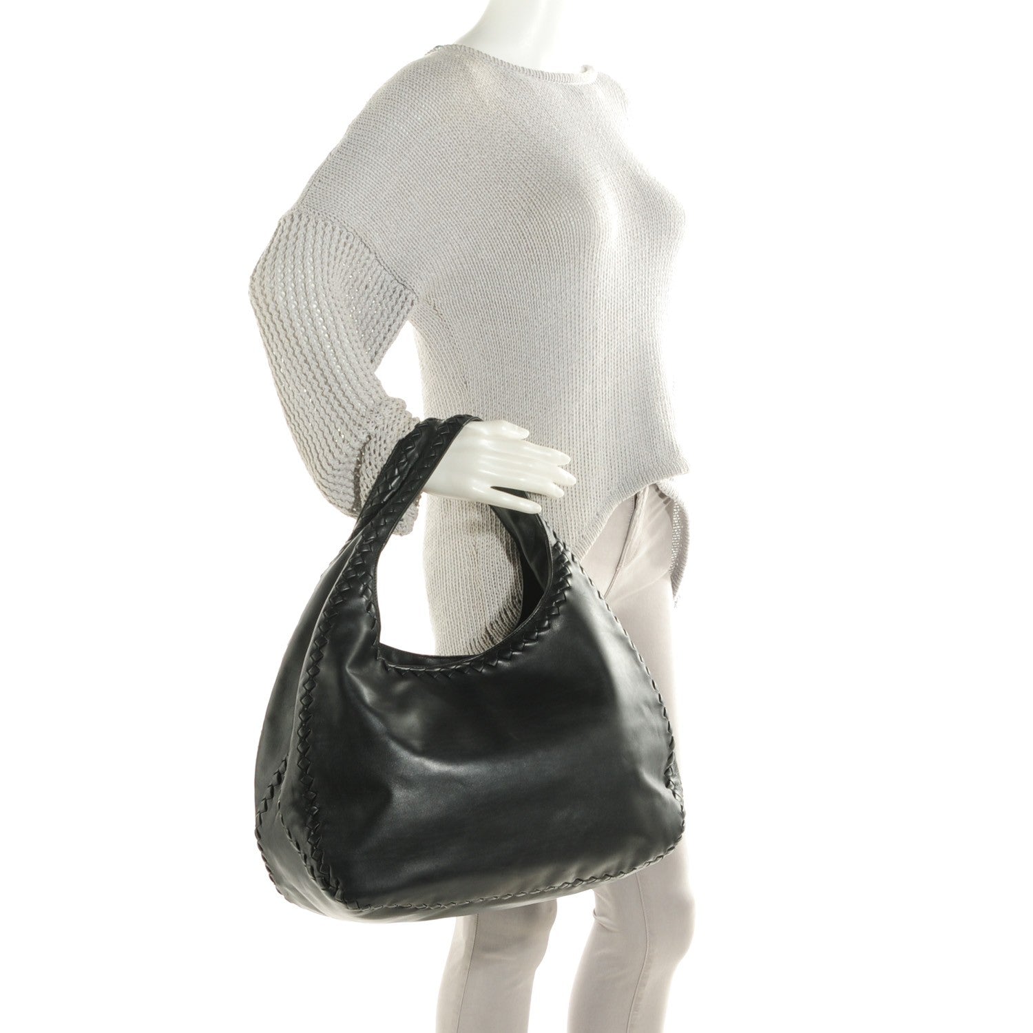 Bottega Veneta Nappa Intrecciato Hobo Nero Black 2 of 8