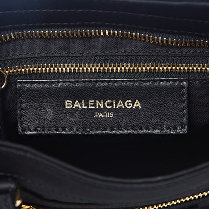 Balenciaga Satin Classic Gold Hardware Mini City Black 5 of 9