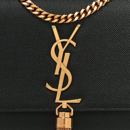 Saint Laurent Grain De Poudre Small Classic Monogram Kate Tassel Satchel Black 7 of 10