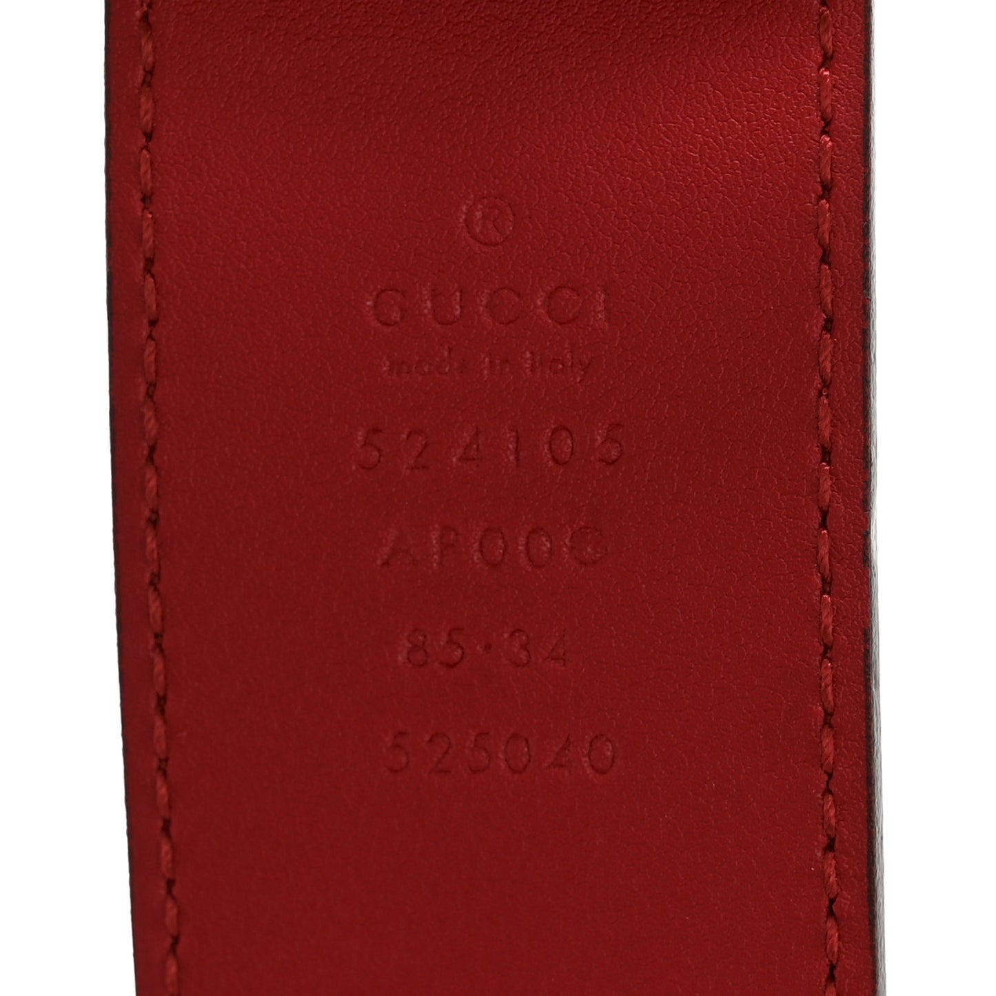 Moon Calfskin Torchon Double G 40mm Belt 85 34 Hibiscus Red
