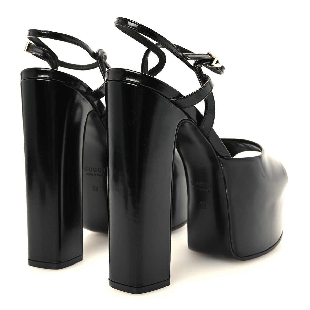 Regent Calfskin Nizza 95mm Platform Sandals 39 Black