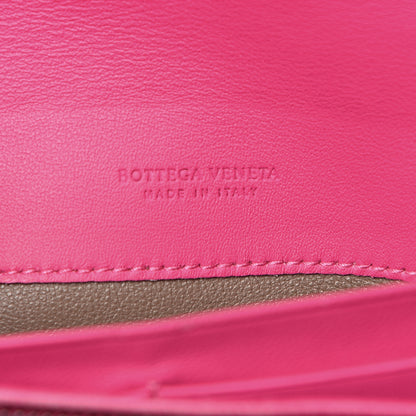 Bottega Veneta Nappa Intrecciato Continental Flap Wallet Rosa Shock 6 of 11