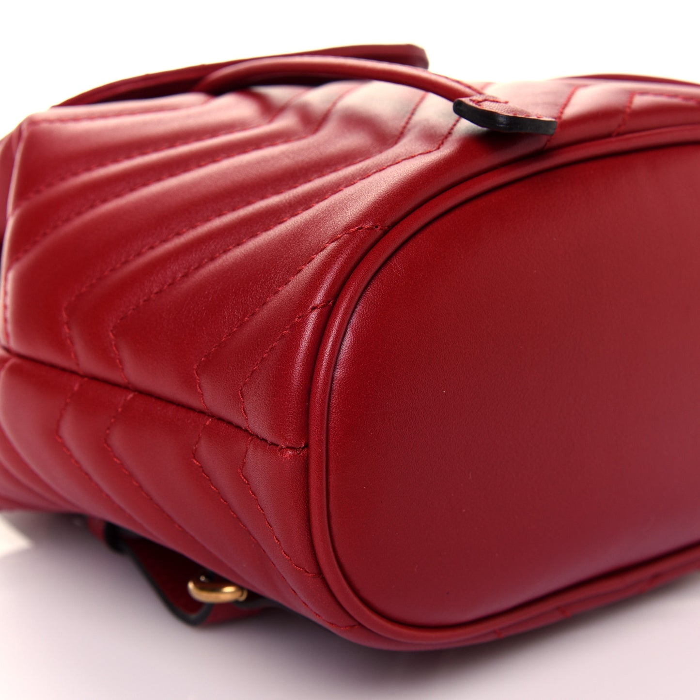 Calfskin Matelasse GG Marmont Flap Backpack Hibiscus Red