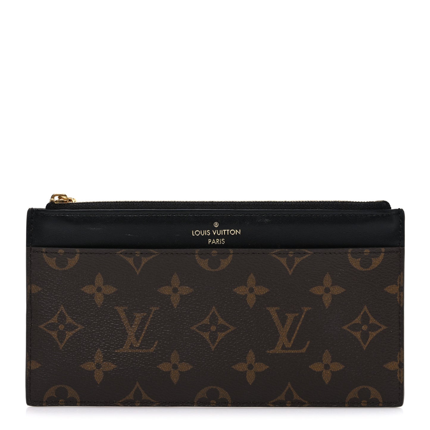 Monogram Slim Purse Black