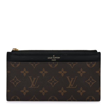 Louis Vuitton Monogram Slim Purse Black 1 of 6