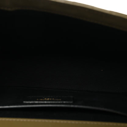Saint Laurent Grain De Poudre Textured Mixed Matelasse Triquilt Medium Monogram Satchel Light Sage 5 of 9