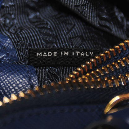 Prada Saffiano Lux Small Promenade Bag Bleuette 10 of 10