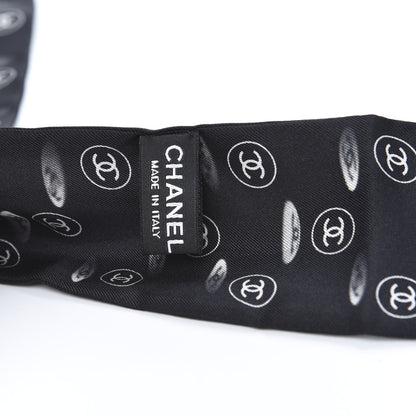 Chanel Silk CC Slim Bandeau Scarf Black 2 of 3