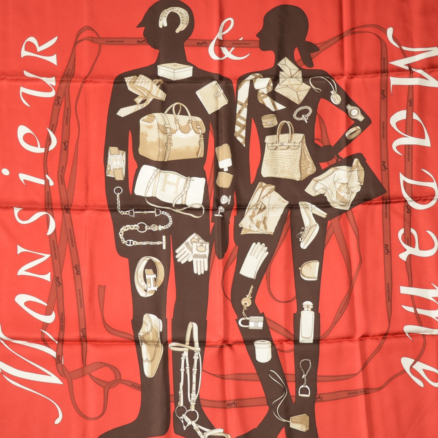 Silk Monsieur et Madame II Scarf 90