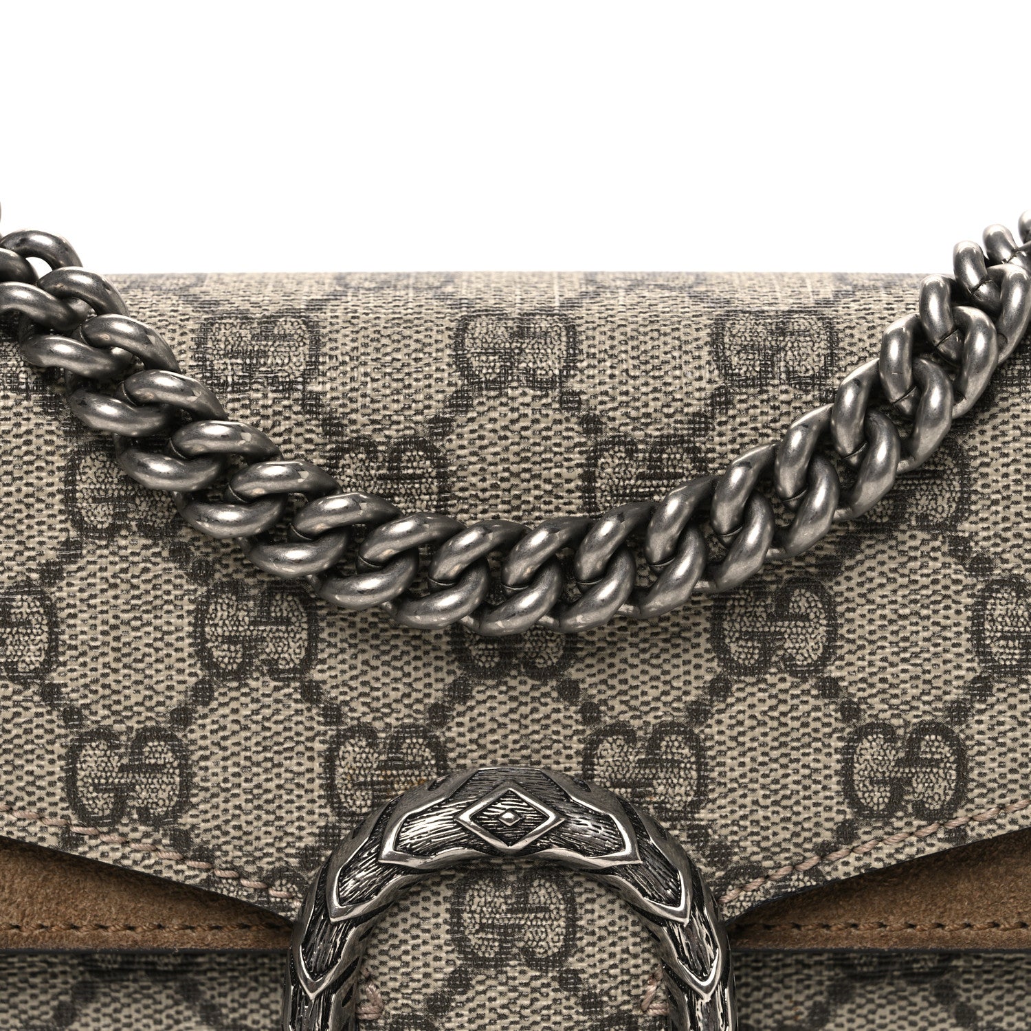Gucci GG Supreme Monogram Mini Dionysus Shoulder Bag Taupe 8 of 10