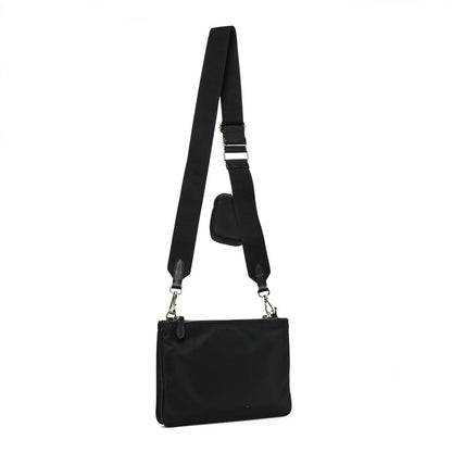 Prada Re-Nylon Saffiano Re-Edition 2000 Double Zip Crossbody Bag Black 3 of 12