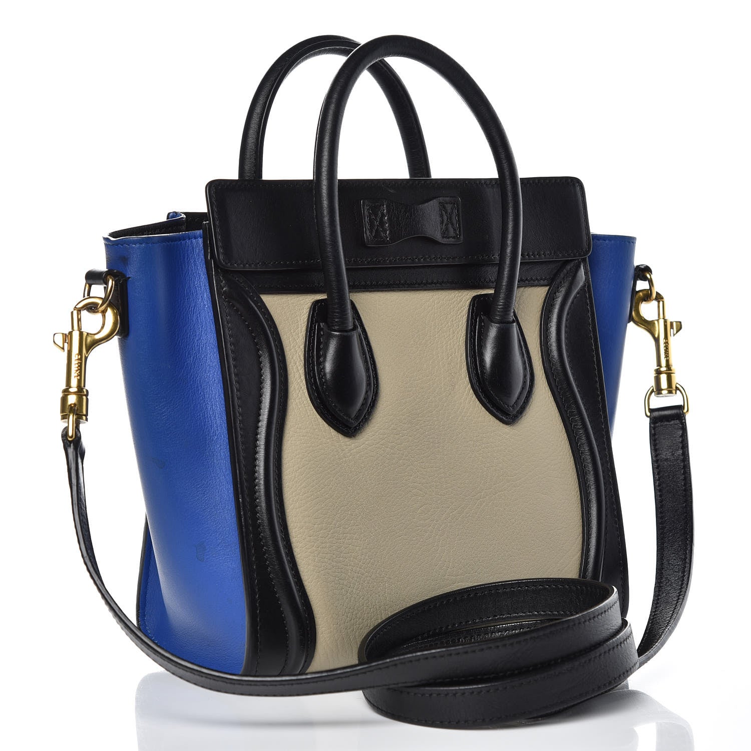 Celine Bullhide Calfskin Nano Tri-Color Luggage Light Taupe 3 of 13