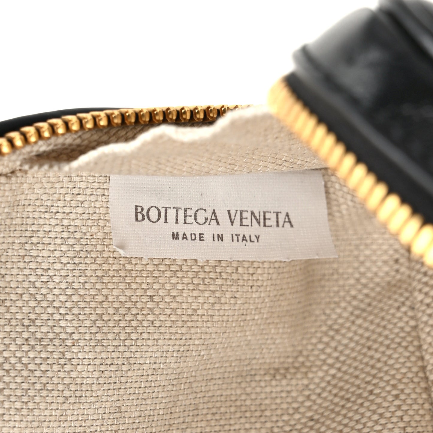 Calfskin Intrecciato Teen Zippered Pouch Black