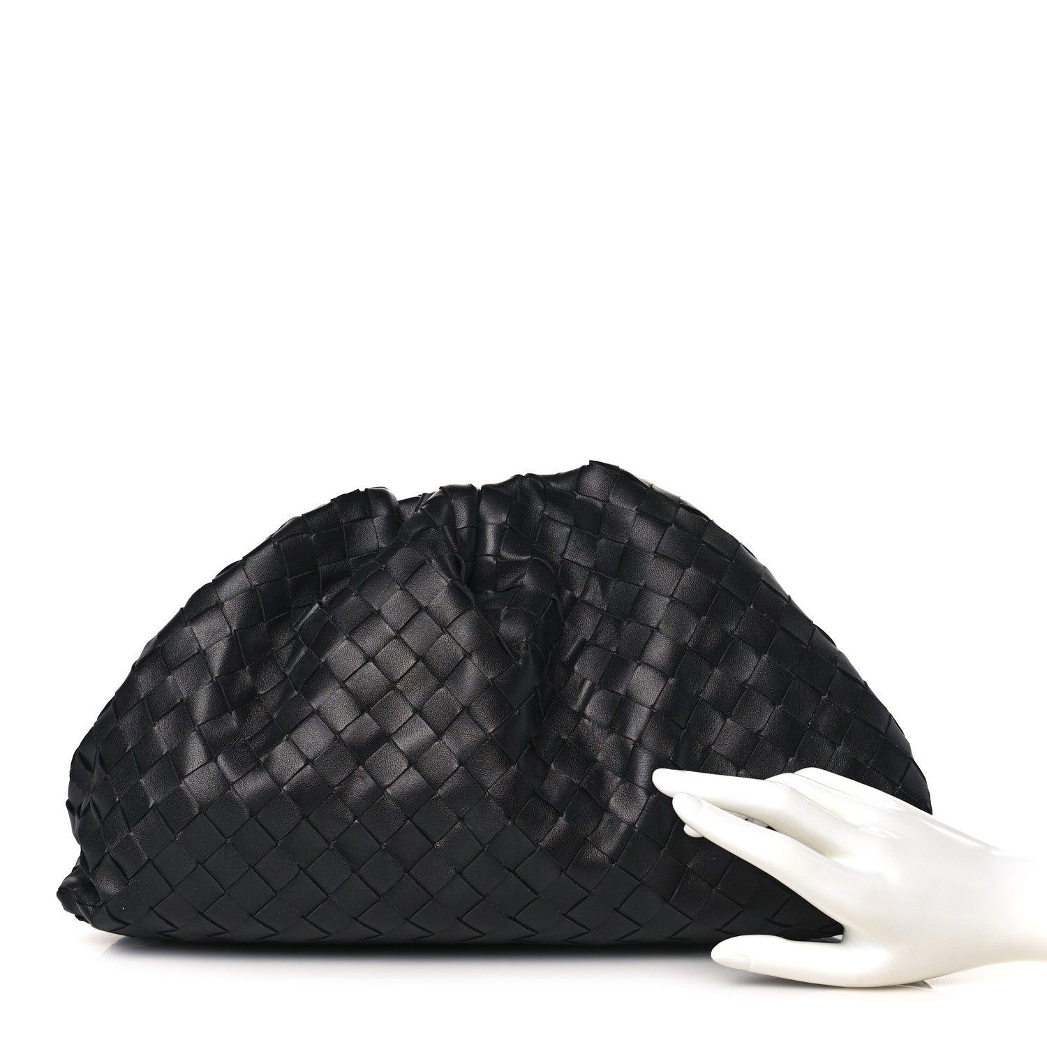 Bottega Veneta Nappa Maxi Intreccio The Pouch Oversized Clutch Black 3 of 10