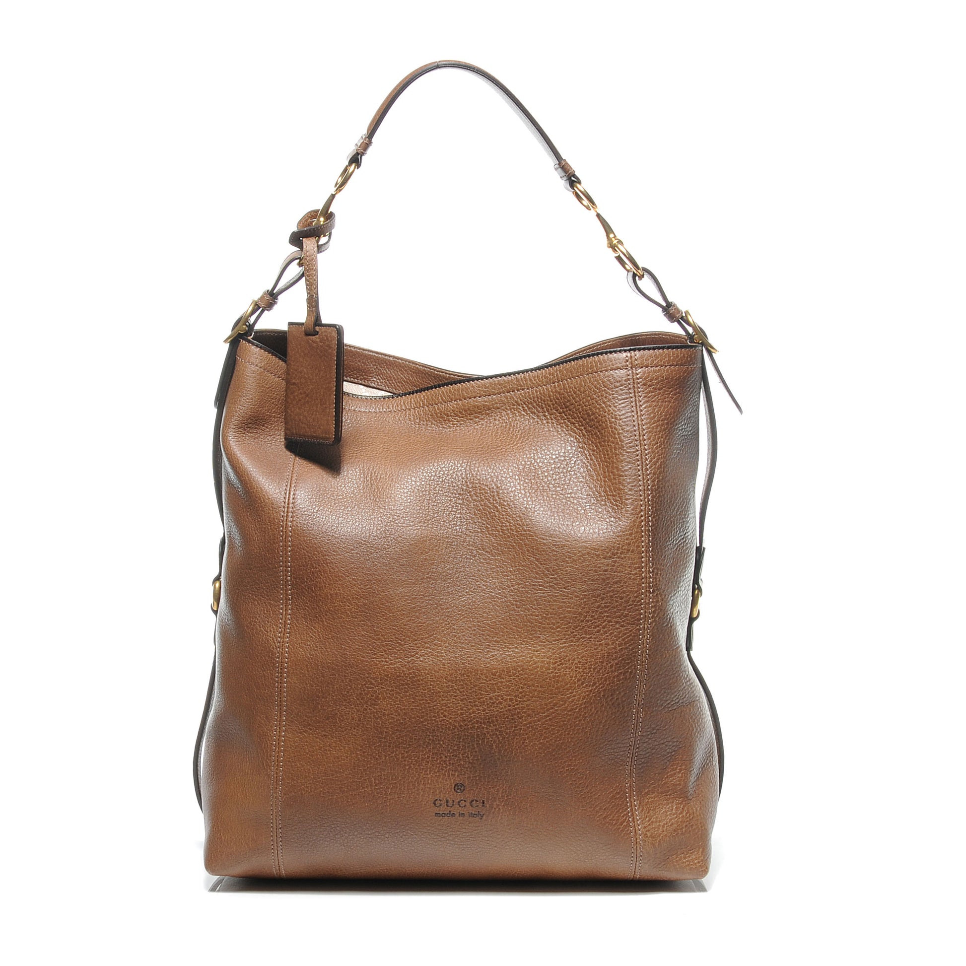 Gucci Calfskin Large Harness Hobo Maple Brown 1 of 9