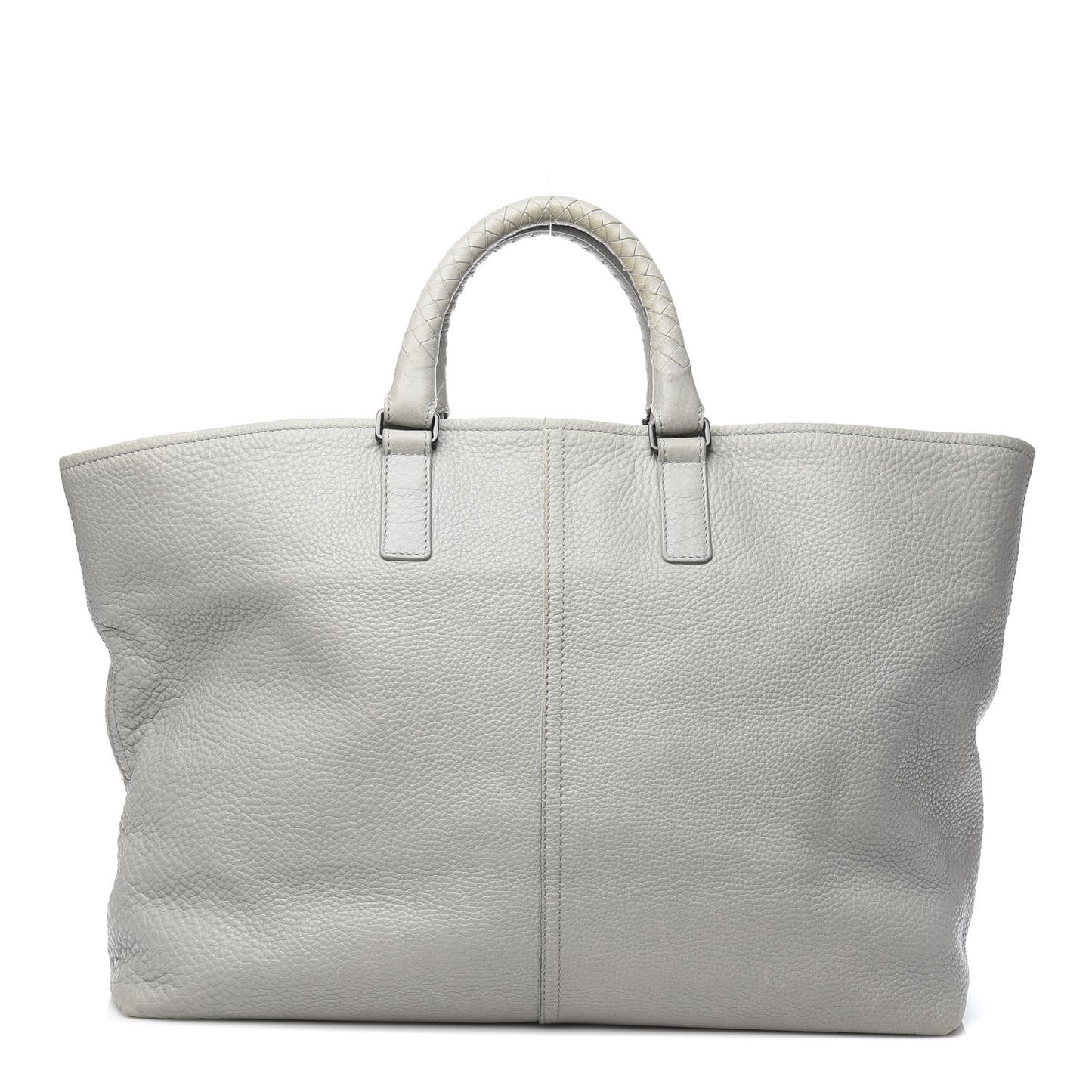 Cervo Deerskin Shopping Tote Light Grey