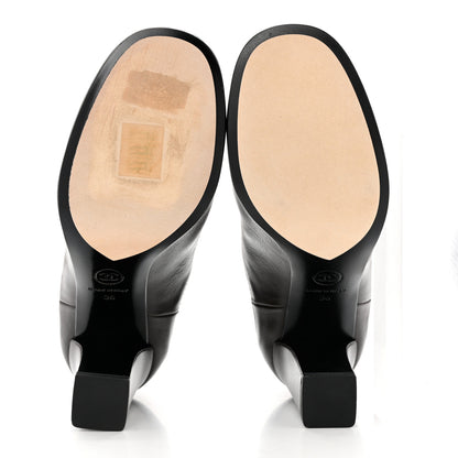 Chanel Calfskin CC Turnlock Ankle Boots 36 Brown 5 of 9