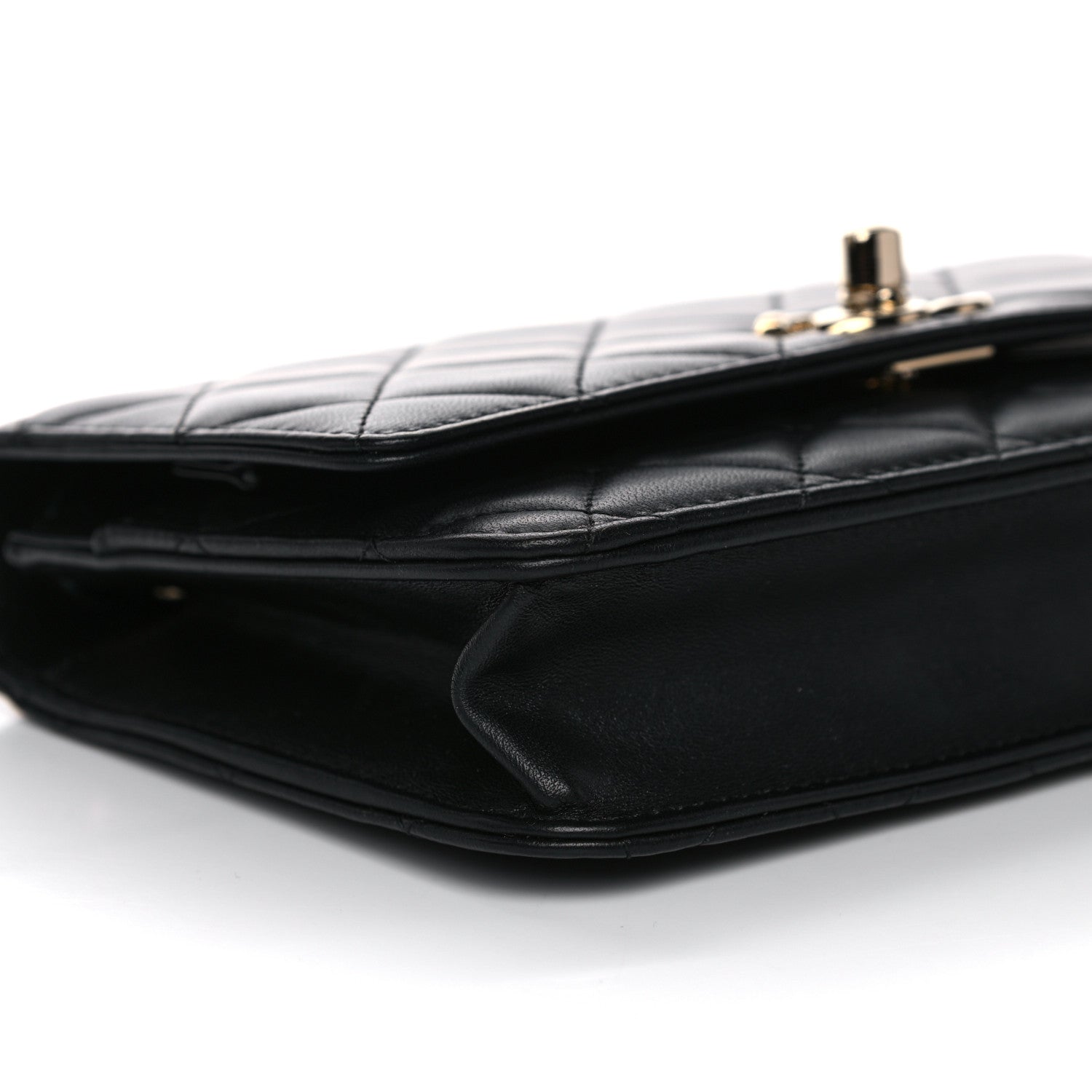 Chanel Lambskin Quilted Trendy CC Wallet On Chain WOC Black 8 of 15