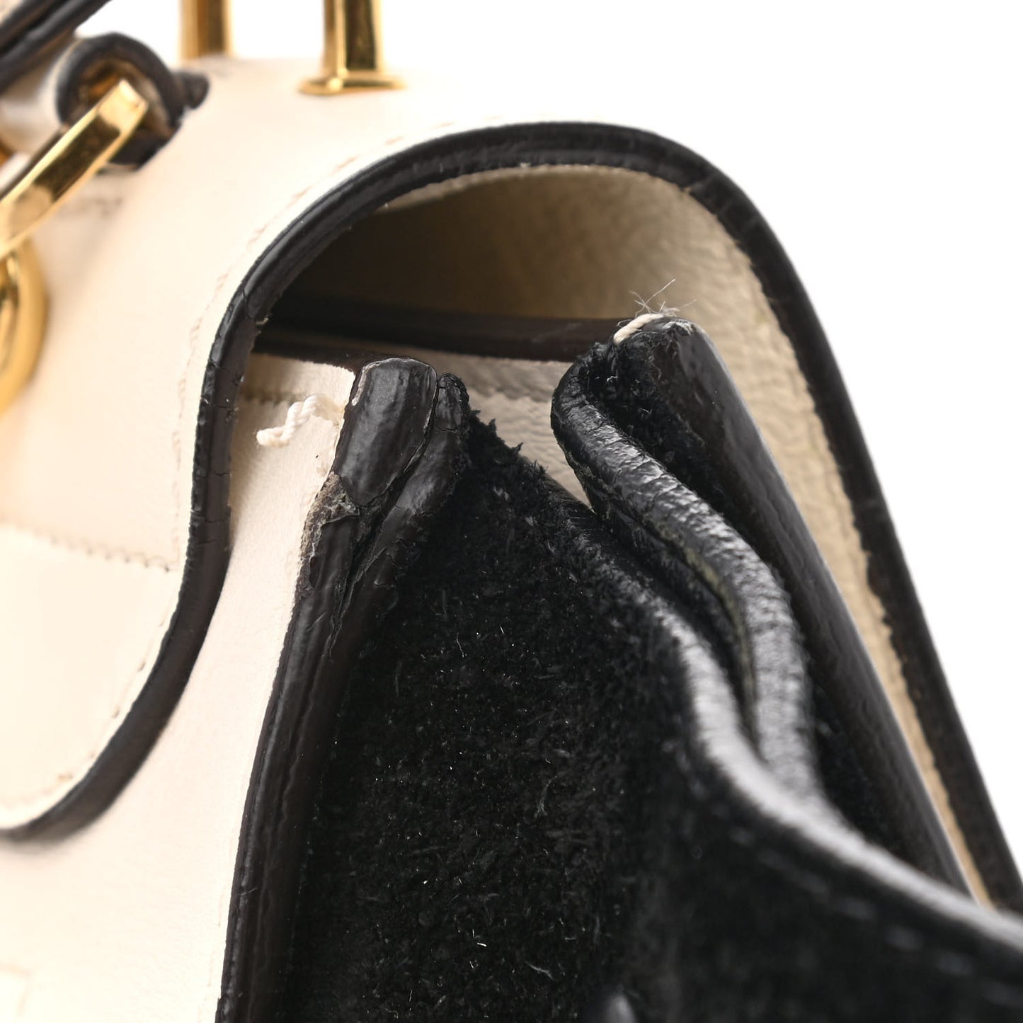 Calfskin Suede Whipsnake Medium Trapeze Black White