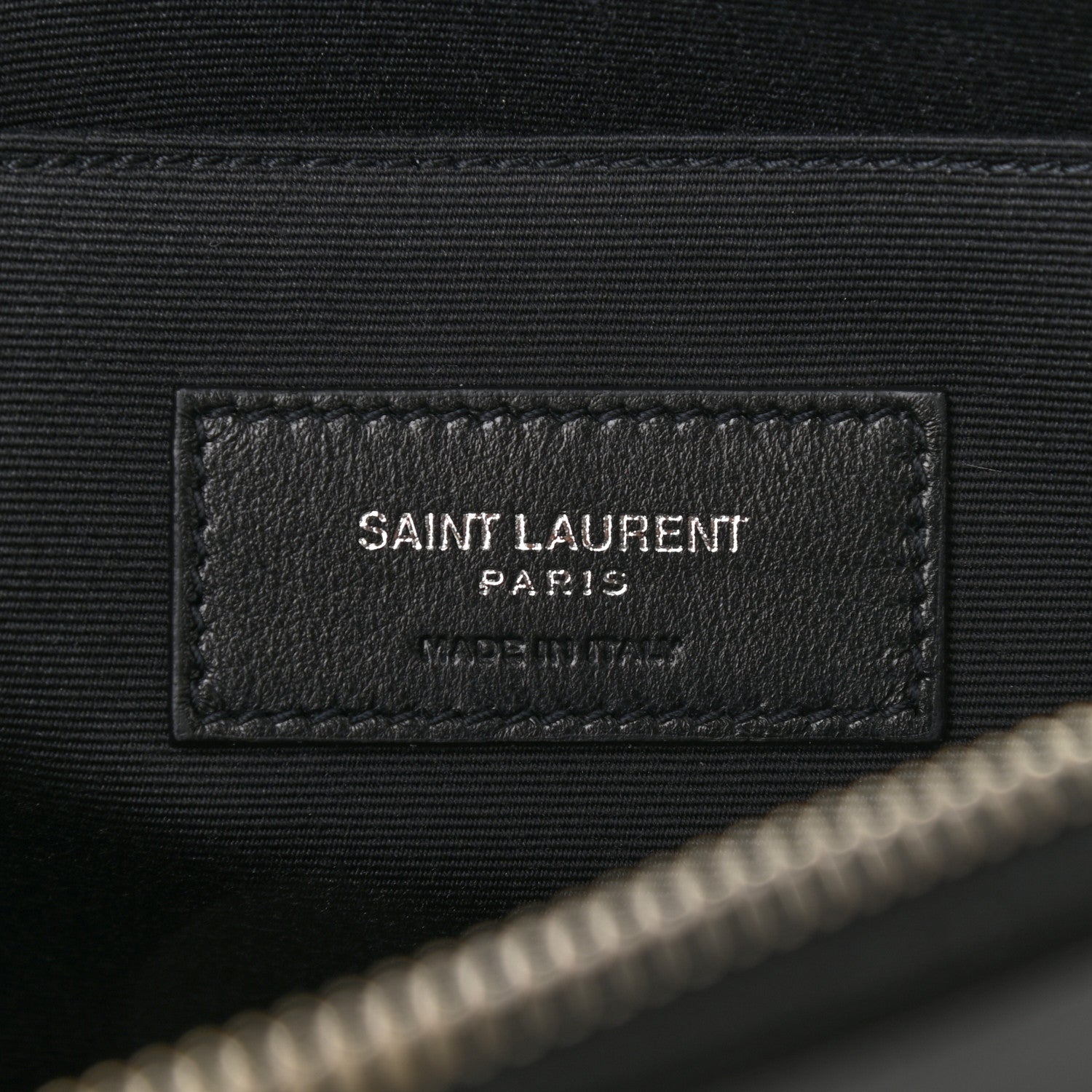 Saint Laurent Calfskin Classic Monogram Zipped Tablet Holder Black 6 of 7