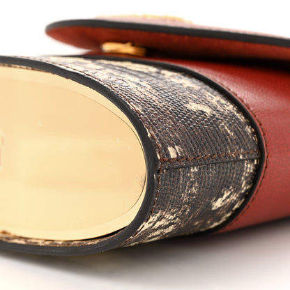 Chloe Calfskin Lizard Embossed Small Aby Lock Sepia Brown 10 of 10