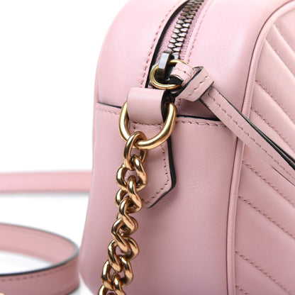 Gucci Calfskin Matelasse Small GG Marmont Chain Shoulder Bag Perfect Pink 17 of 18