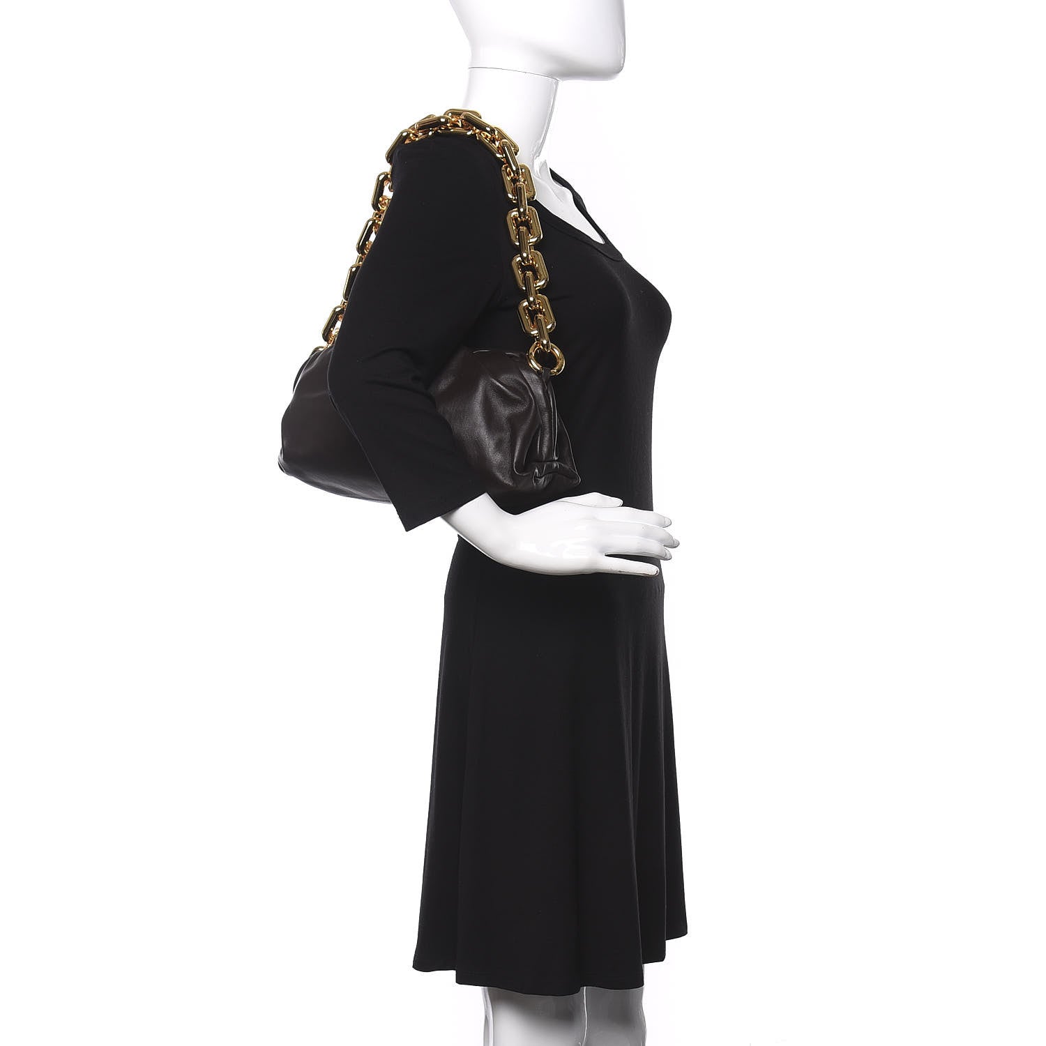 Bottega Veneta Calfskin The Pouch Chain Fondant 2 of 11