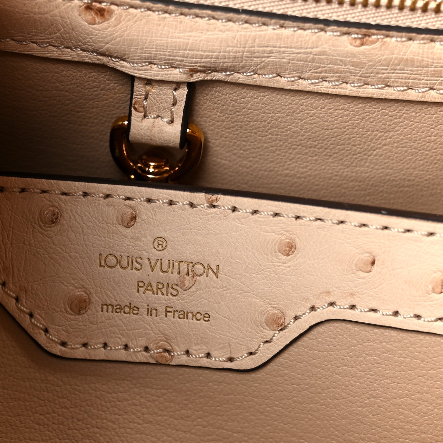 Louis Vuitton Ostrich Capucines PM Rose Champagne 7 of 10