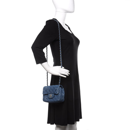 Chanel Denim CC Quilted Mini Square Flap Blue 2 of 11
