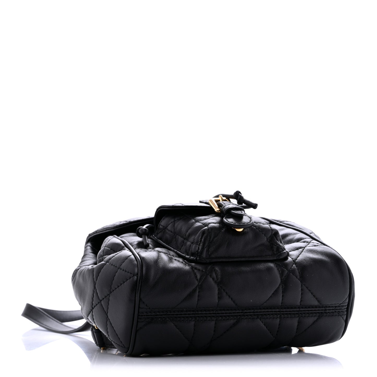 Lambskin Macrocannage Small Caro Backpack Black