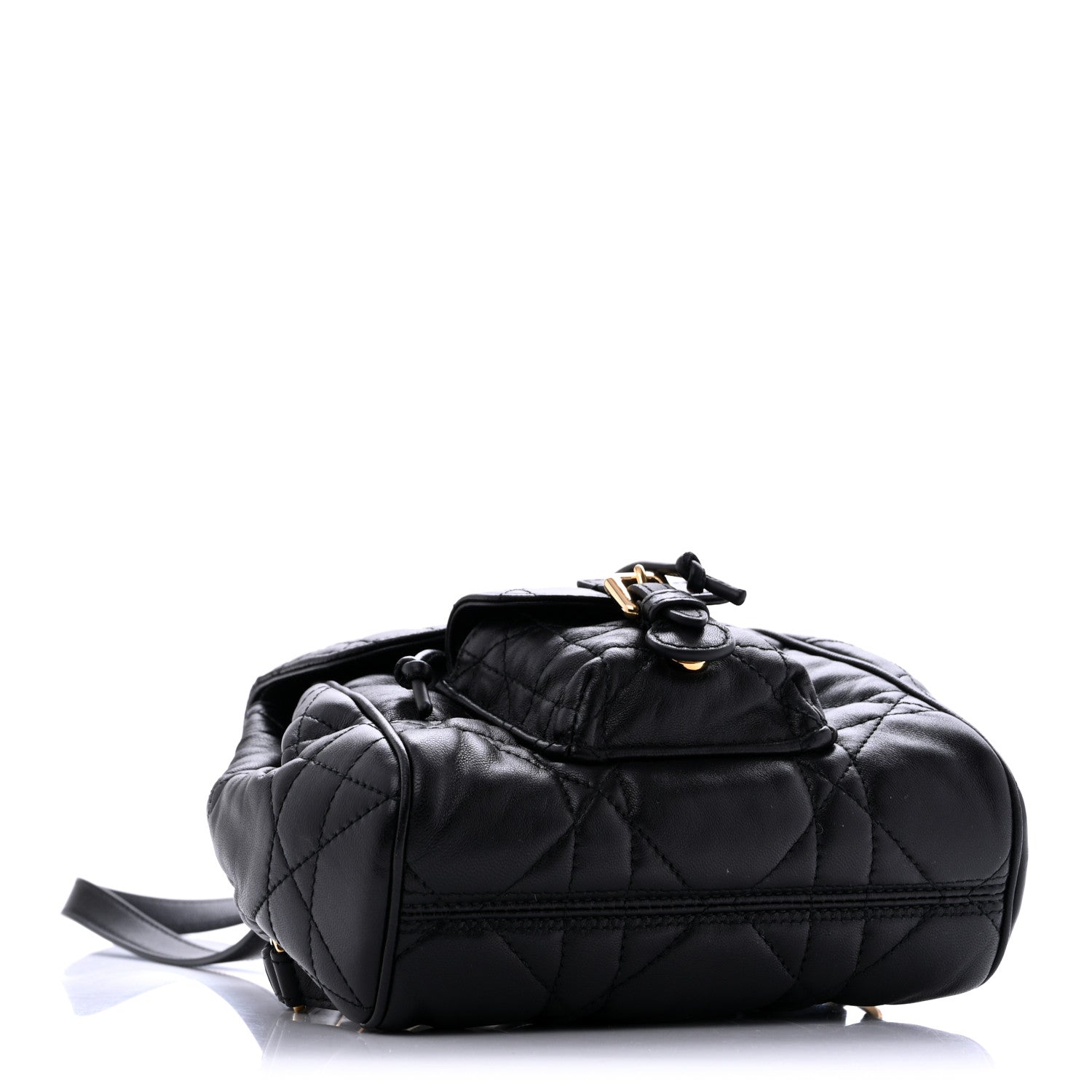 Christian Dior Lambskin Macrocannage Small Caro Backpack Black 4 of 12