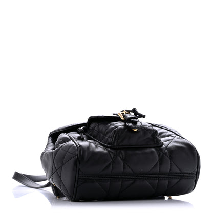 Christian Dior Lambskin Macrocannage Small Caro Backpack Black 4 of 12