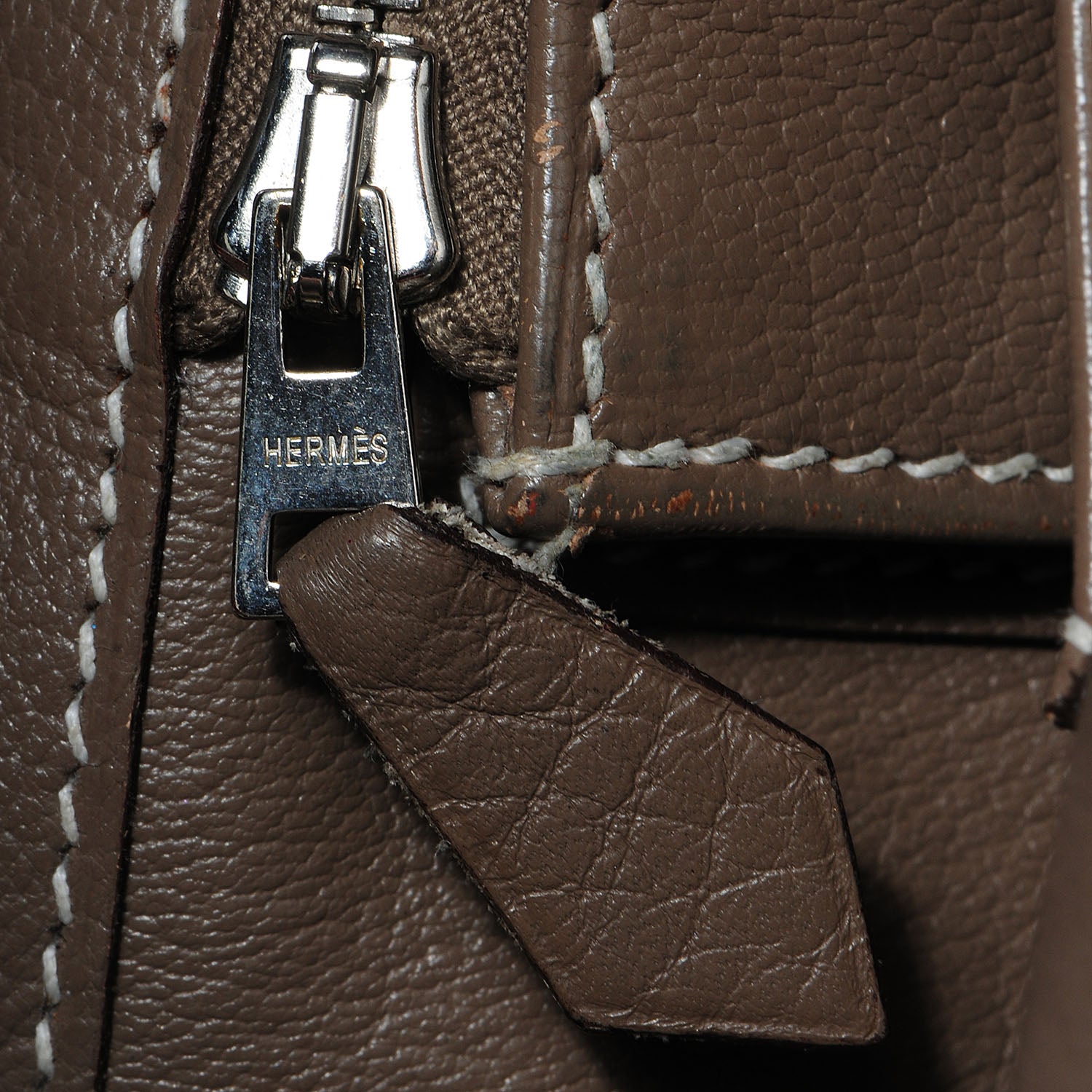 Hermes Taurillon Clemence Birkin 30 Etoupe 4 of 19